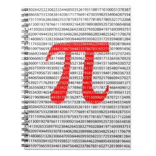 Original rote Zahl pro Tag mathematisches Symbol Notizblock