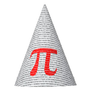 Original rote Zahl pro Tag mathematisches Symbol Partyhütchen