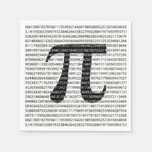 Original schwarze Zahl pi Tag mathematisches Symbo Serviette