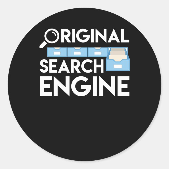 Original Search Motor Design Library Runder Aufkleber (Vorderseite)