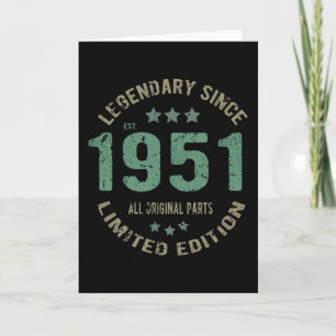 Original seit 1951 Vintage-Legende Geburtstagsgesc Karte