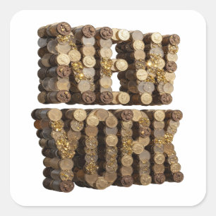 Original Silber NEW YORK Aufkleber Design