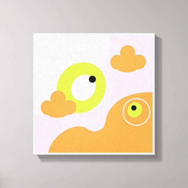 Original Simple Art Pink Bird Prints Leinwanddruck (Vorderseite)