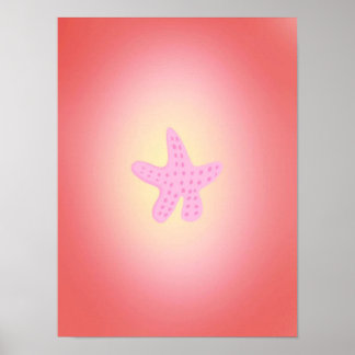 Original Simple Art Starfish Prints Poster