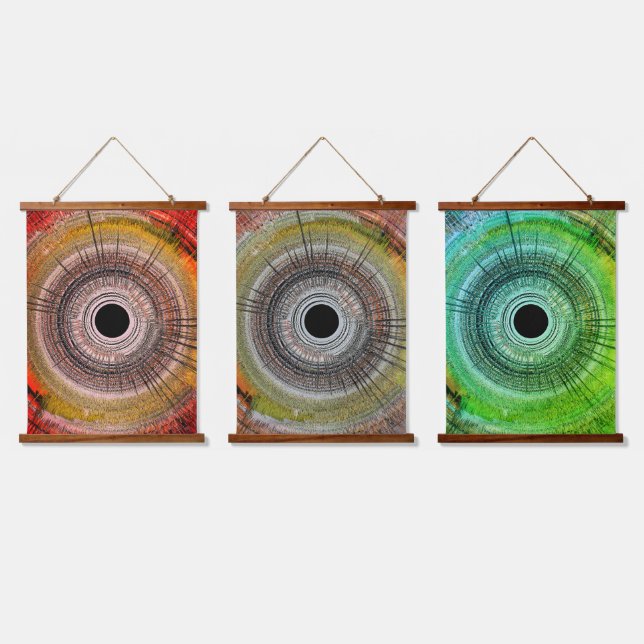 Original spin art wandteppich mit holzrahmen (Dreifach)