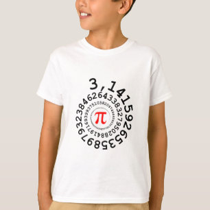 Original Spirale der Ziffern Pi Nummer 3,14... T-Shirt