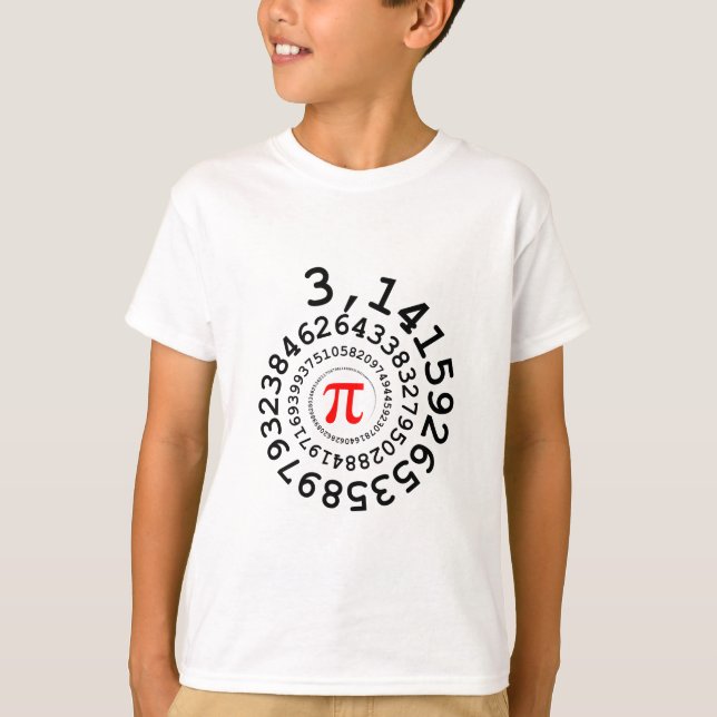 Original Spirale der Ziffern Pi Nummer 3,14... T-Shirt (Vorderseite)