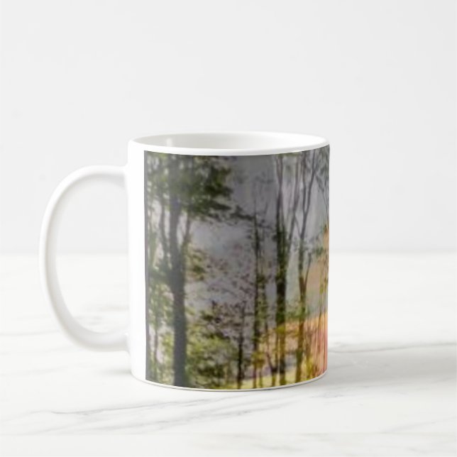 Original Sunforest Art Sonnenblume & Wald überlage Tasse (Links)