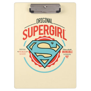 Original Supergirl-Vintag-Logo-Abzeichen Klemmbrett
