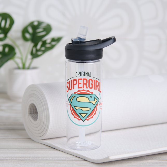 Original Supergirl-Vintag-Logo-Abzeichen Trinkflasche (Yoga)