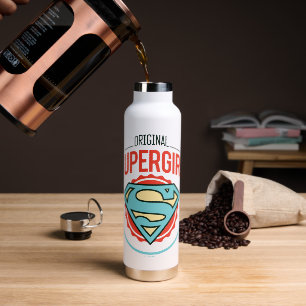 Original Supergirl Vintage Logo Abzeichen Trinkflasche