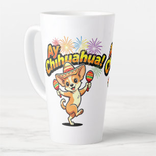Original Süßer Chihuahua Fiesta Sombrero Maracas Milchtasse