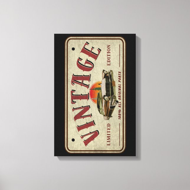 Original-Teile für Vintage Fahrzeuge in limitierte Leinwanddruck (Vorderseite)