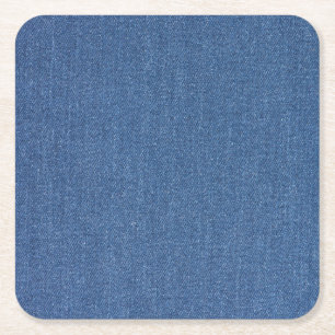 Original Textilien blauer Modemantel Rechteckiger Pappuntersetzer