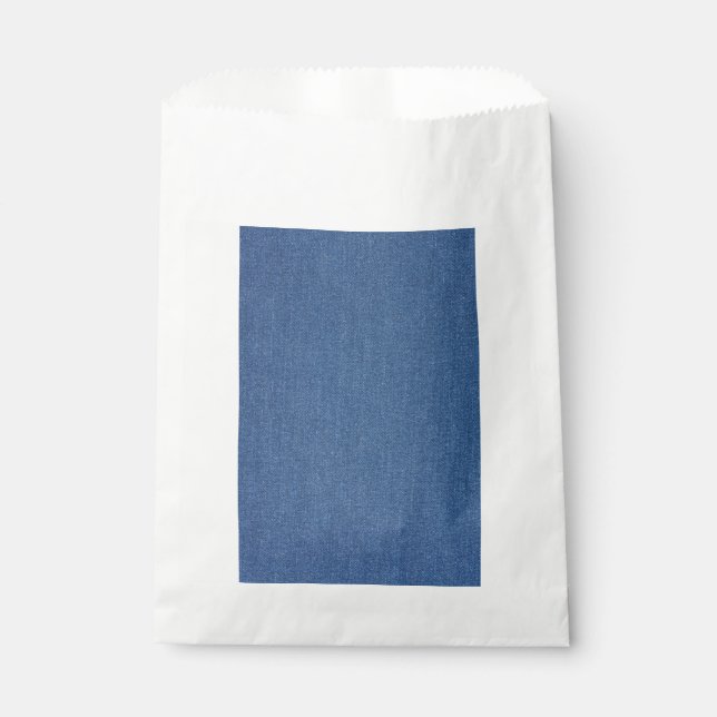 Original Textilienblau-Mode-Jeans denim Geschenktütchen (Vorderseite)