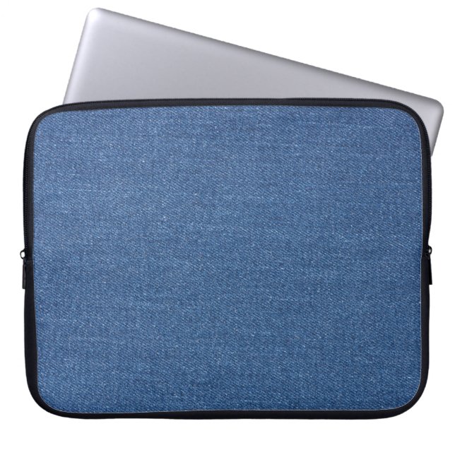 Original Textilienblau-Mode-Jeans denim Laptopschutzhülle (Vorderseite)