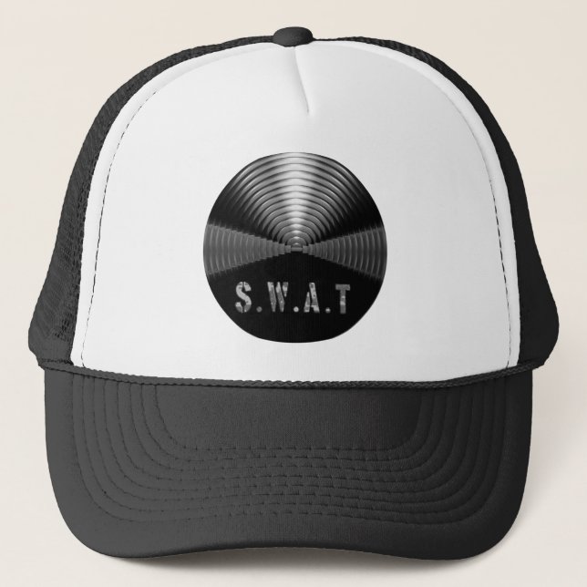 Original Thin Blue Line Divisionsymbol - SWAT Truckerkappe (Vorderseite)