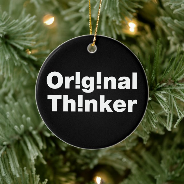 Original Thinker Keramik Ornament (Baum)