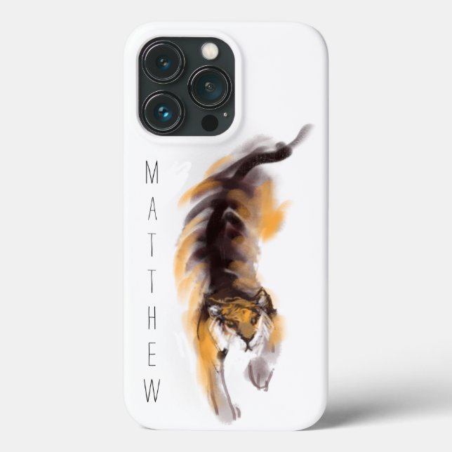 Original Tiger Malerei Chinesisch Zodiac Birthday  Case-Mate iPhone Hülle (Rückseite)