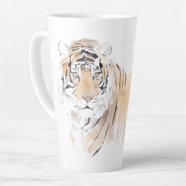 Original Tiger Watercolor Chinesisch Zodiac Initia Milchtasse