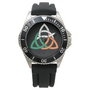 Original Triquetra-Kreis keltischer Knoten Irische Armbanduhr