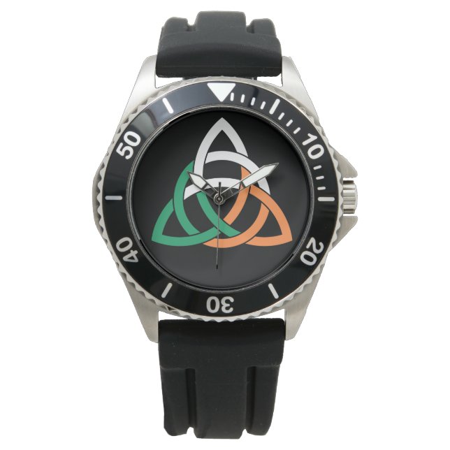 Original Triquetra-Kreis keltischer Knoten Irische Armbanduhr (Vorderseite)