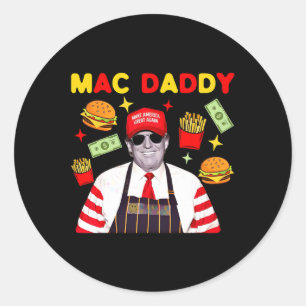 Original Trump macht Pommes Humor Mitte Cl Mega Runder Aufkleber