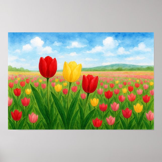Original Tulip Landscap im europäischen und amerik Poster (Vorne)