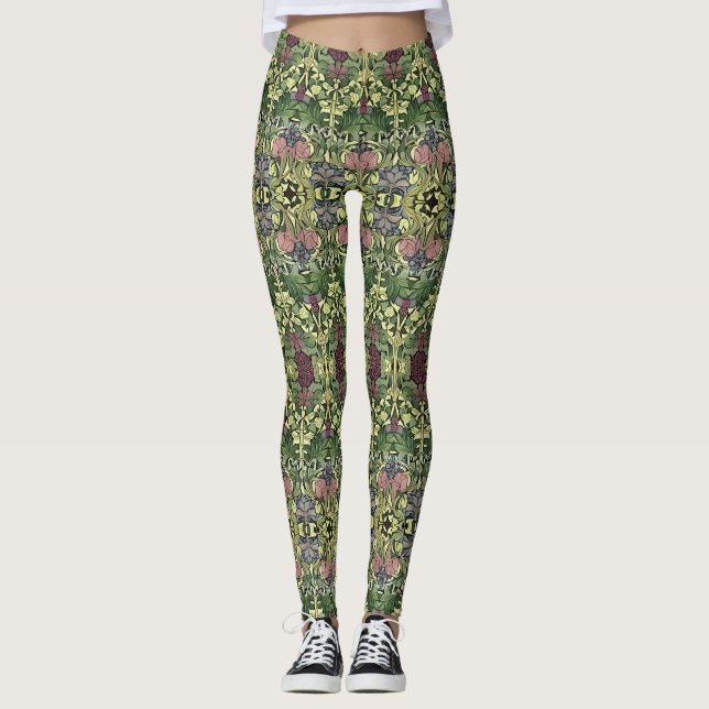 Original Viktorianisch William Morris Inspirierte  Leggings (Vorderseite)