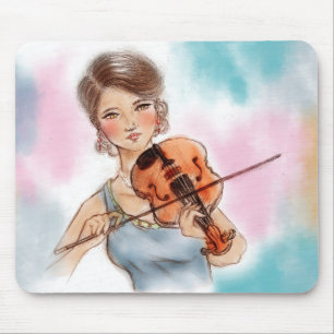 Original Vintage-Kunst-Mauspad - Violine Mousepad