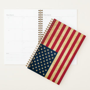 Original Vintage Patriotische Amerikanische Fahne Planer