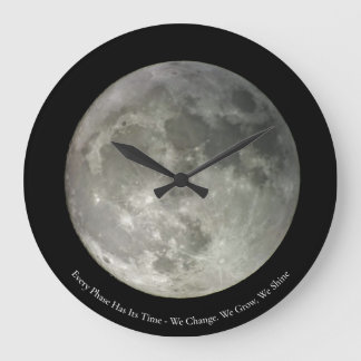 Original Vollmond-Fotografie-Wanduhr Große Wanduhr