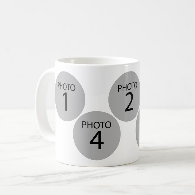 Original Vorlage erstellen 5-RUNDE-FOTOKOLLAGE Kaffeetasse (Vorderseite Links)