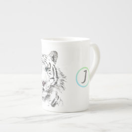 Original W Tiger Wasserfarbe Chinesisch Zodiac Ini Prozellantasse