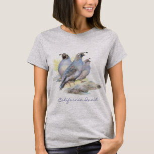 Original Wasserfarbe California Quail. Bird T-Shirt