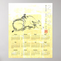 Original Water Buffalo Child OX Year Calendar P
