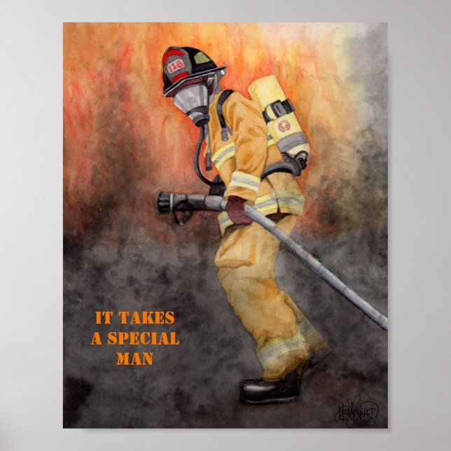 "Original Watercolor Miranda Saint James" Poster (Vorne)