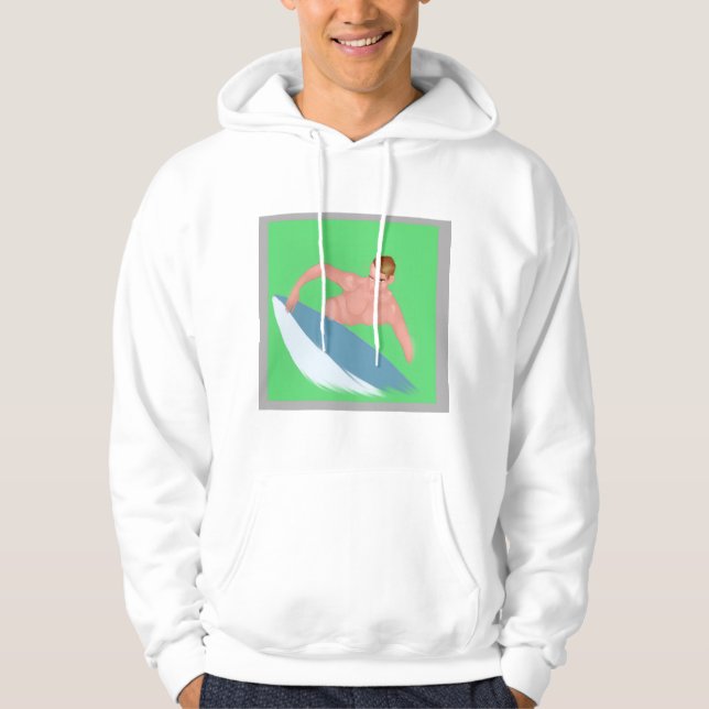 Original Watercolor Surf Print Sweatshirt (Vorderseite)