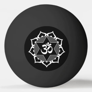 Original White Yoga OM Symbol Tischtennisball