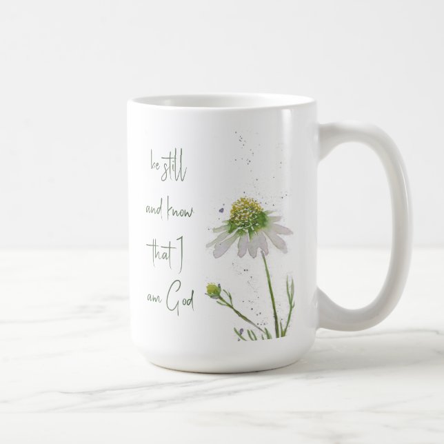 Original Wildblume Wasserfarben Custom Bible Verse Kaffeetasse (Rechts)