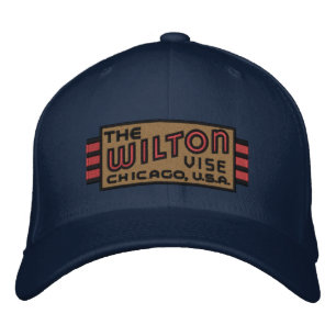 Original Wilton Vise Logo-FlexiCap Bestickte Baseballkappe
