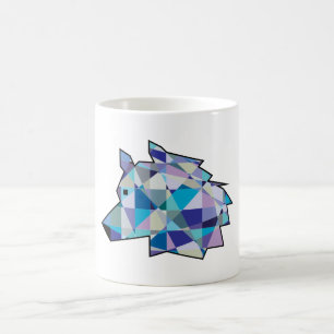 Original Wolf-Grafik   Profil Wolf-Gesicht Kaffeetasse