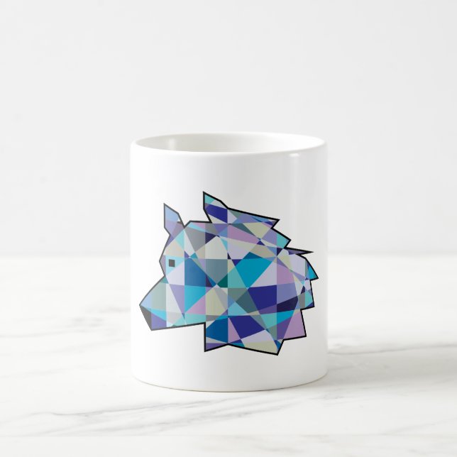 Original Wolf-Grafik | Profil Wolf-Gesicht Kaffeetasse (Mittel)