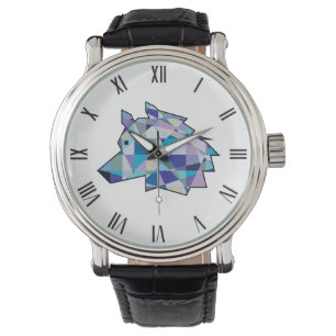 Original Wolf Head Grafikart   Profil Wolf-Gesicht Armbanduhr