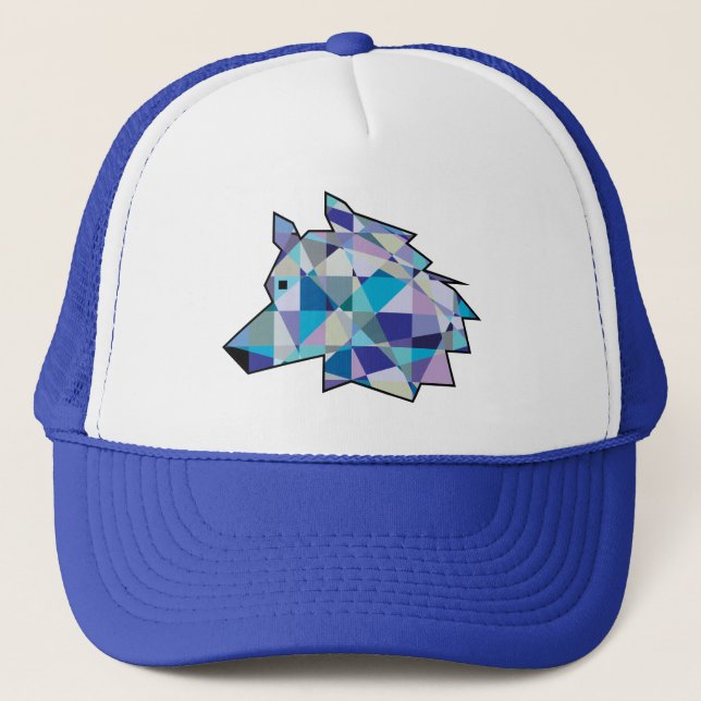 Original Wolf Head Grafikart | Profil Wolf-Gesicht Truckerkappe (Vorderseite)