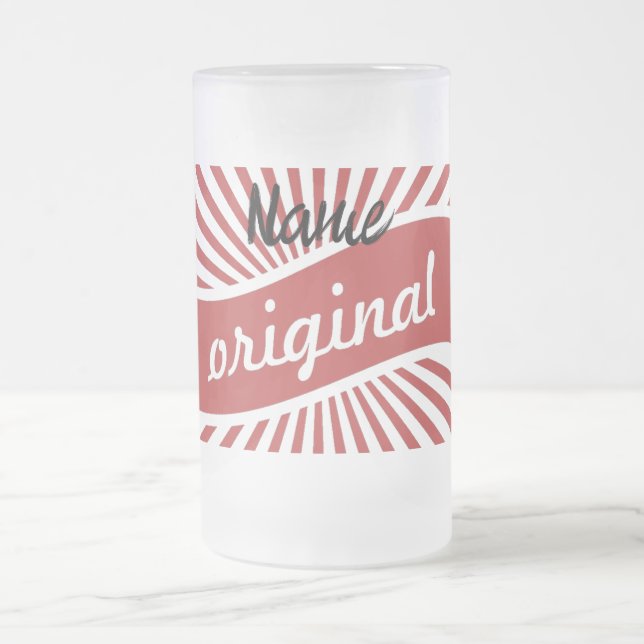 Original-Zeichen-Logo Thunder_Cove Mattglas Bierglas (Mittel)