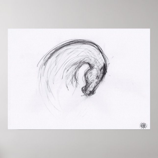 Original Zeichnend 2 Pferdejahr Zodiac Poster (Vorne)