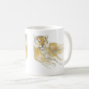 Original Zeichnend Chinesisches Tiger Jahr Geburts Kaffeetasse