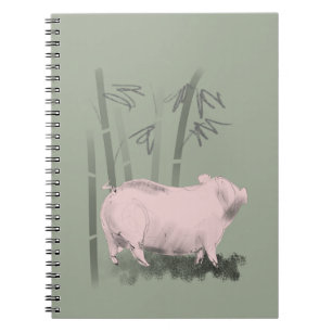 Original Zeichnend Schweinefleisch- und BambusNote Notizblock