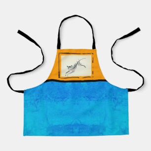 Original Zeichnend Tiger Chinesisch Neues Jahr AoA Schürze